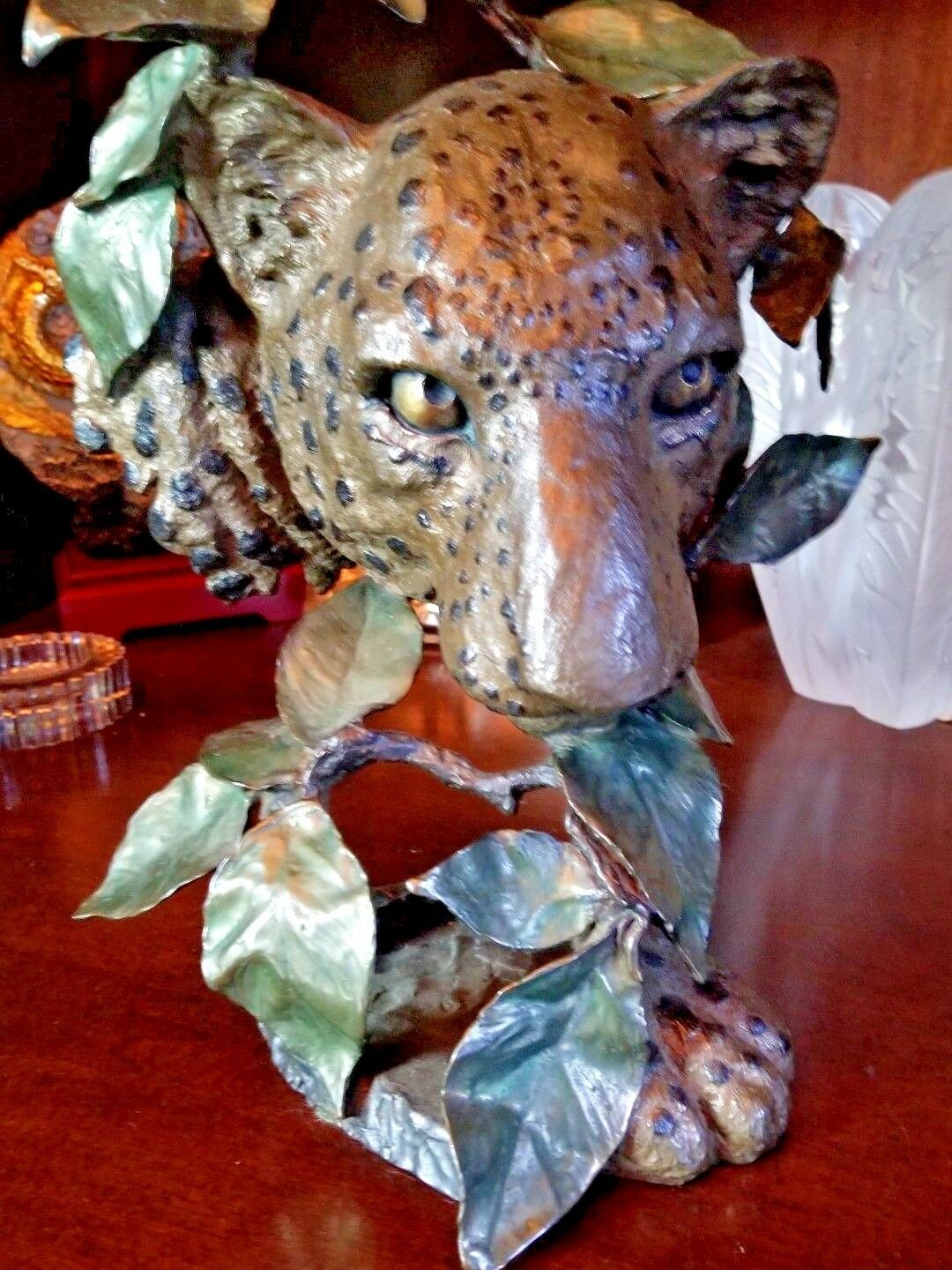Mark Hopkins "Night of the Hunter" Painted Limited Edition Bronze Sculpture