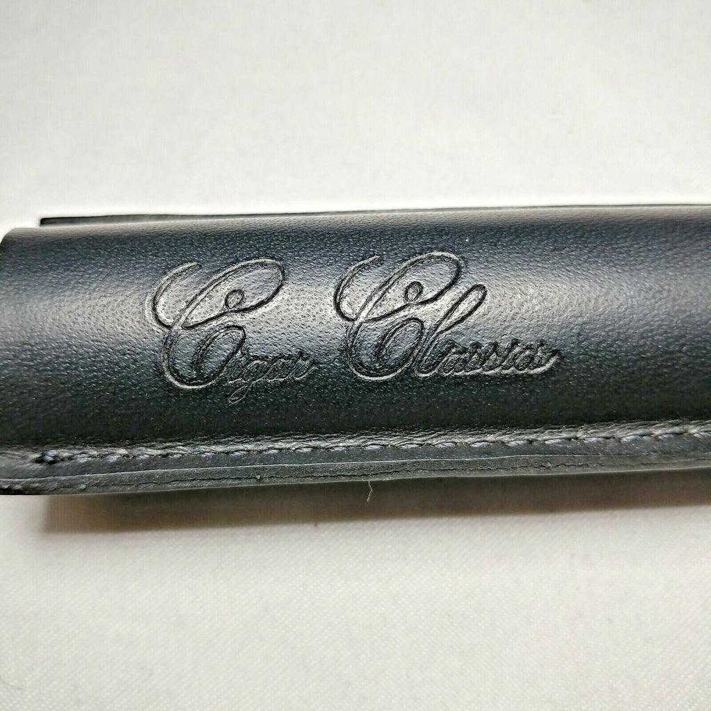 Cigar Classics | Travel Humidor Tube | Alum with Black Leather Holding Case
