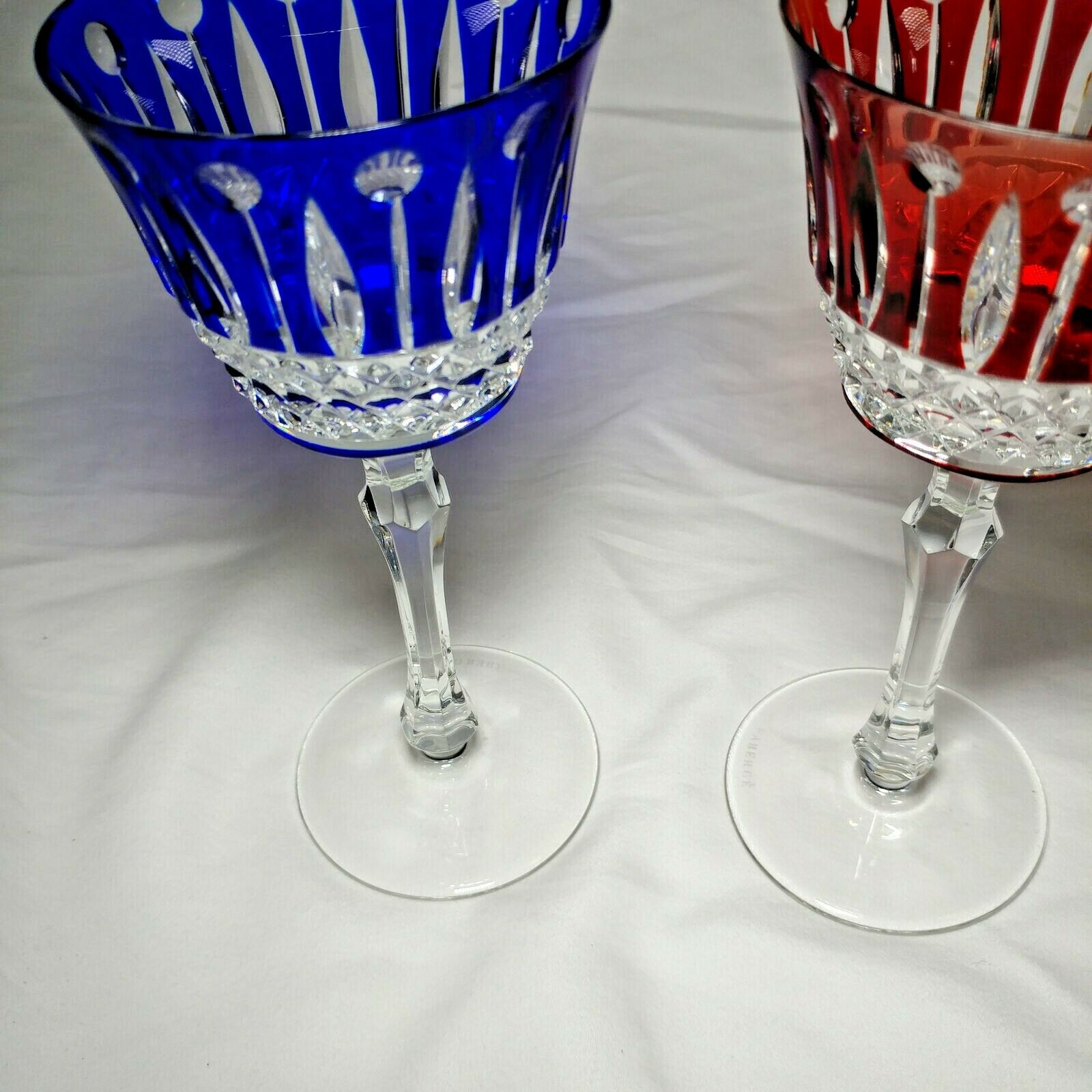 Faberge Xenia Crystal  Glasses 7 3/8"  Tall