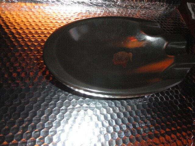 Black ceramic ashtray