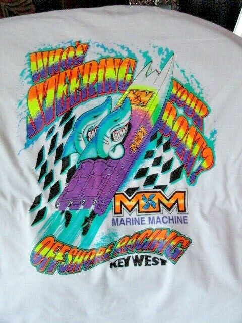 Marine Machine  " Who's Steering Your Boat ? " Power Boating Beefy-T Shirt