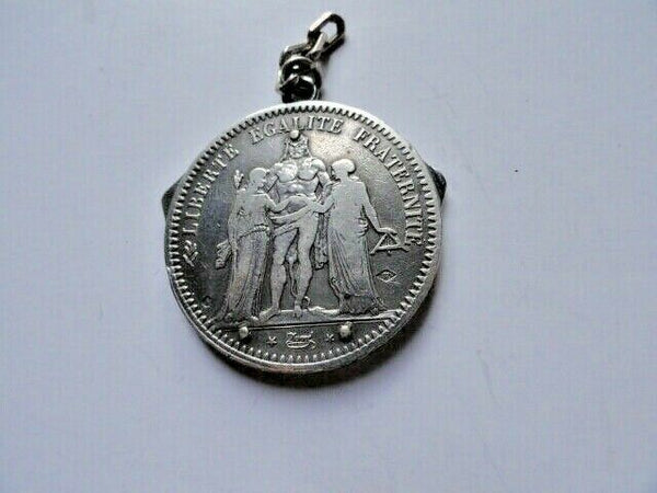 VINTAGE ELOI PERNET FRANCE 1868 SILVER COIN POCKET KNIFE