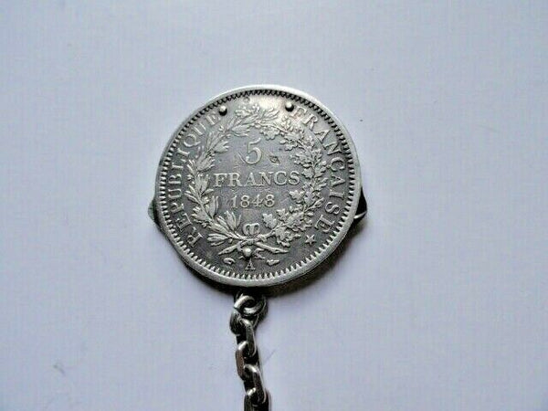 VINTAGE ELOI PERNET FRANCE 1868 SILVER COIN POCKET KNIFE