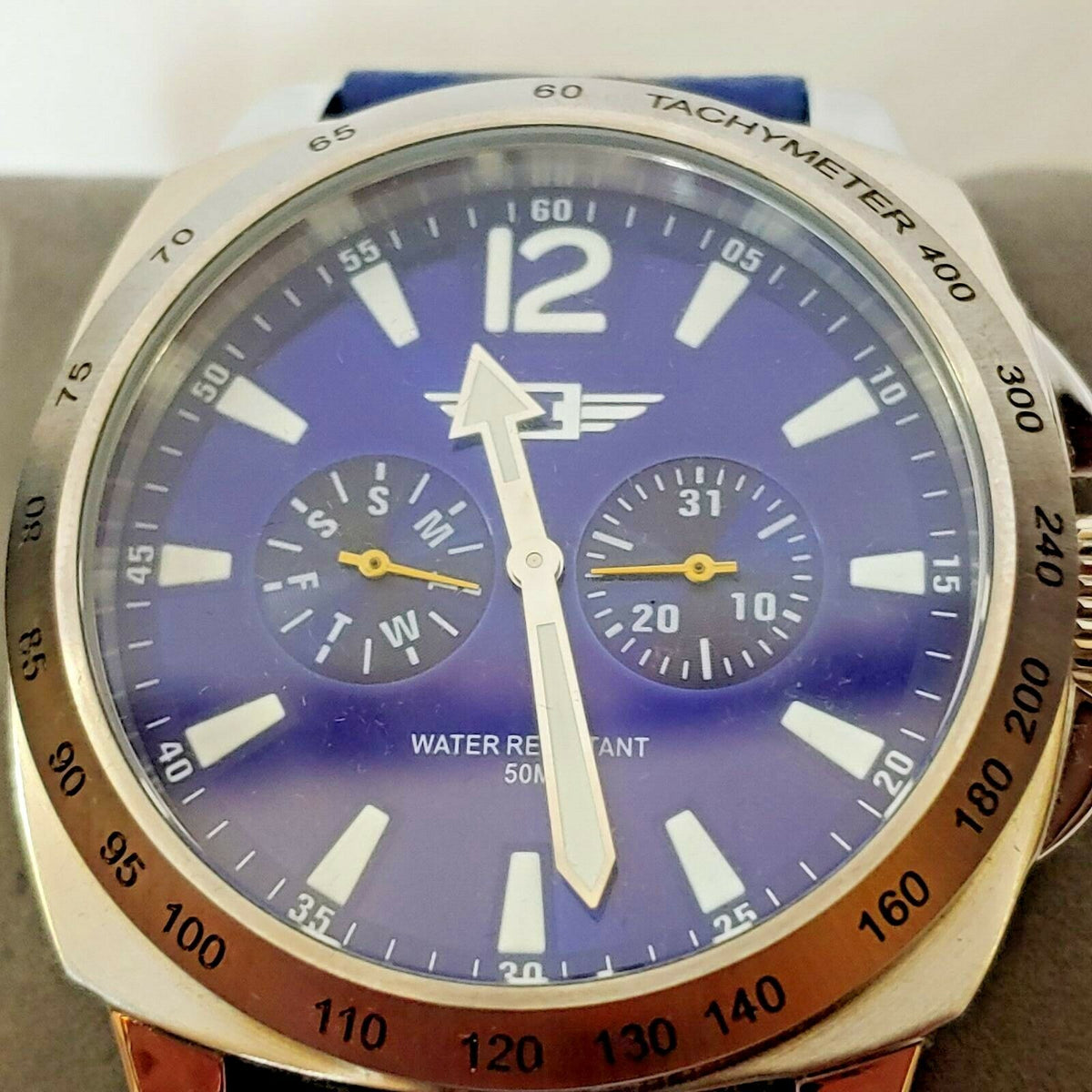 I by Invicta Men's Watch | Stainless Steel Case & Black Leather Band | Model IBI43660-003 (B)