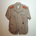 LR Geans Brown Men's Large Button-Down Long sleeve Shirt