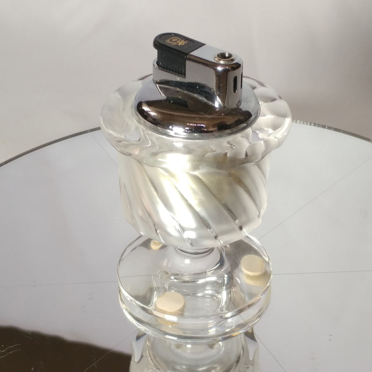 Lalique Smyrne Crystal Table Lighter