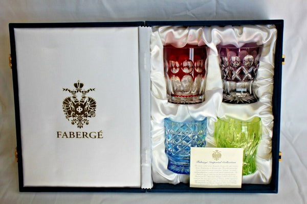 Faberge Na Zdorovya Glasses  set of 4 Edition II Measure 3 7'8 " H x 3 3/8 " W