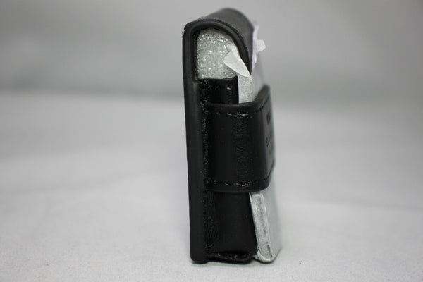 Elie Bleu Black Leather Case | Fits J-14 Covered Jet Lighters | EBPOUCH07