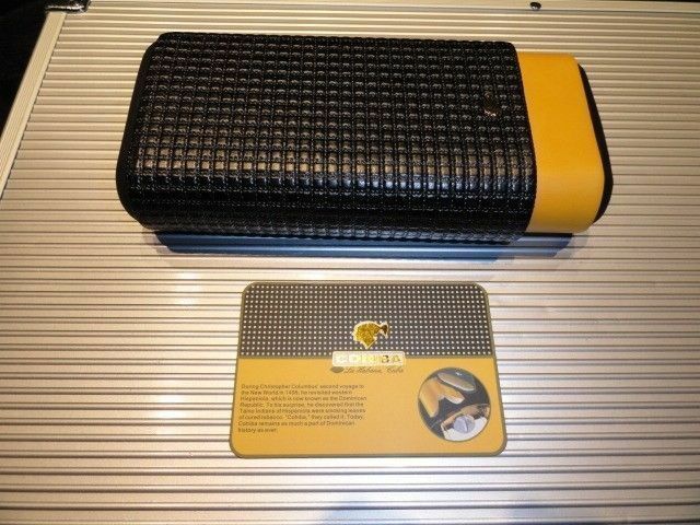 Black & Gold Leather  Carrying Case