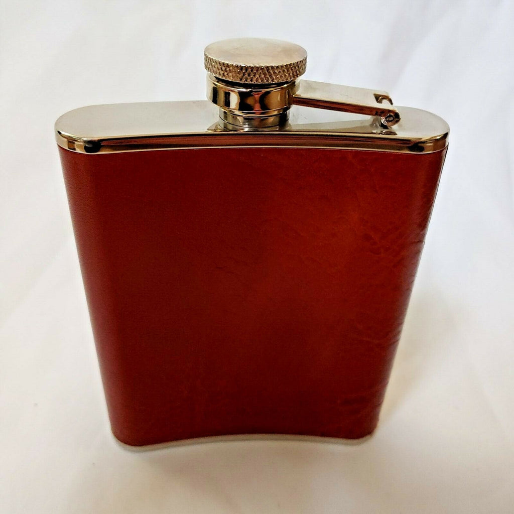 Atoll | Brown Leather | 6 oz. Flask