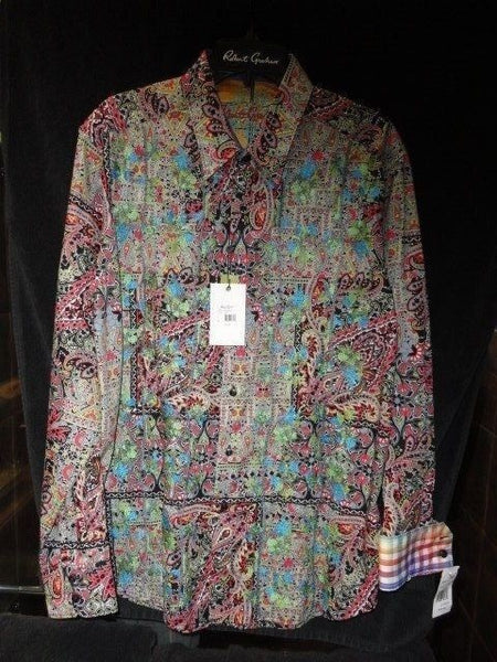 Robert Graham Men's Designer Sport Shirt - Lost City (Classic Fit) Large