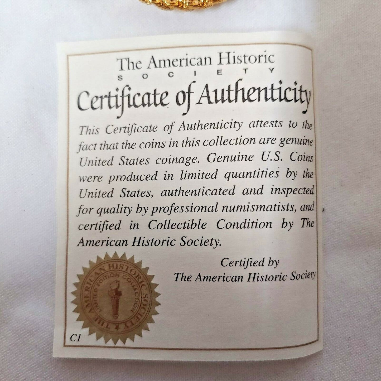 The American Historic Society | Certified Genuine U.S. Coins Money Clip