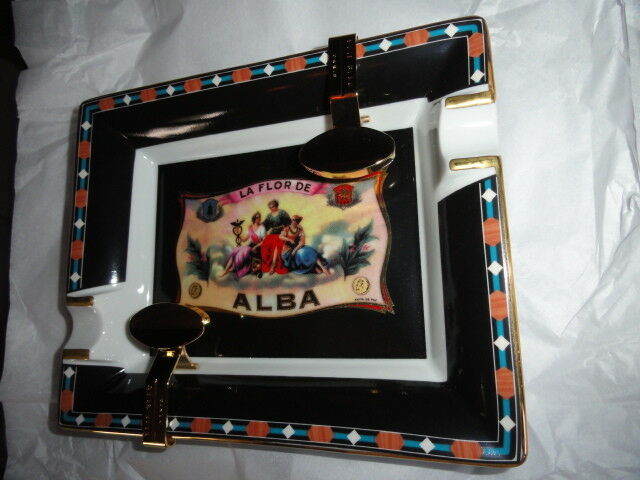 Elie Bleu Alba Porcelain Black  Ashtray