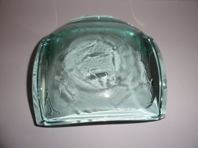 Stephen Schlanser Art Glass Bowl Brush Strokes Signed and Dated 1996