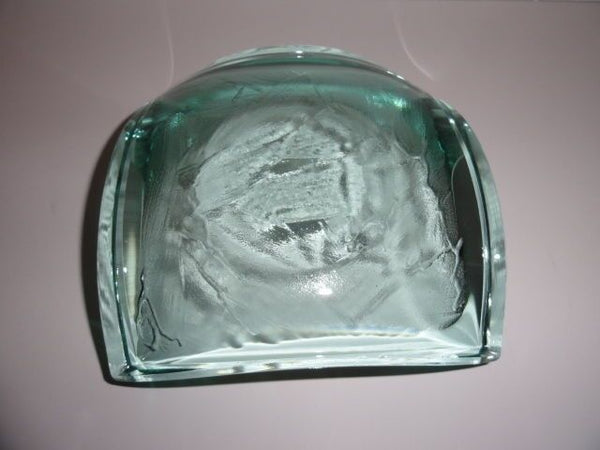 Stephen Schlanser Art Glass Bowl Brush Strokes Signed and Dated 1996