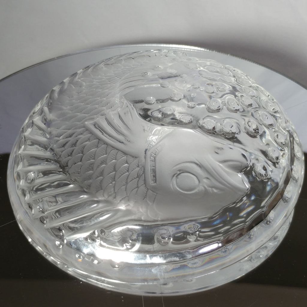 Lalique Concarneau KOI FISH 6” Bowl (Cigar Ashtray) Signed Authentic 6"