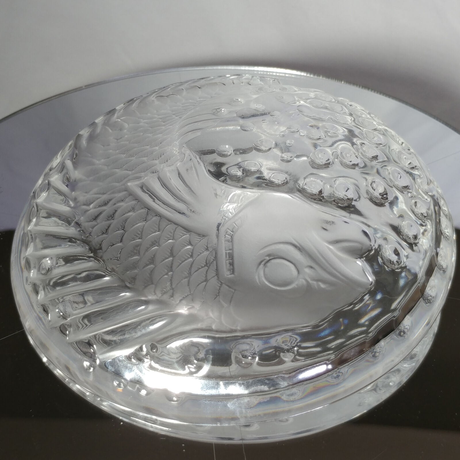 Lalique Concarneau KOI FISH 6” Bowl (Cigar Ashtray) Signed Authentic 6"