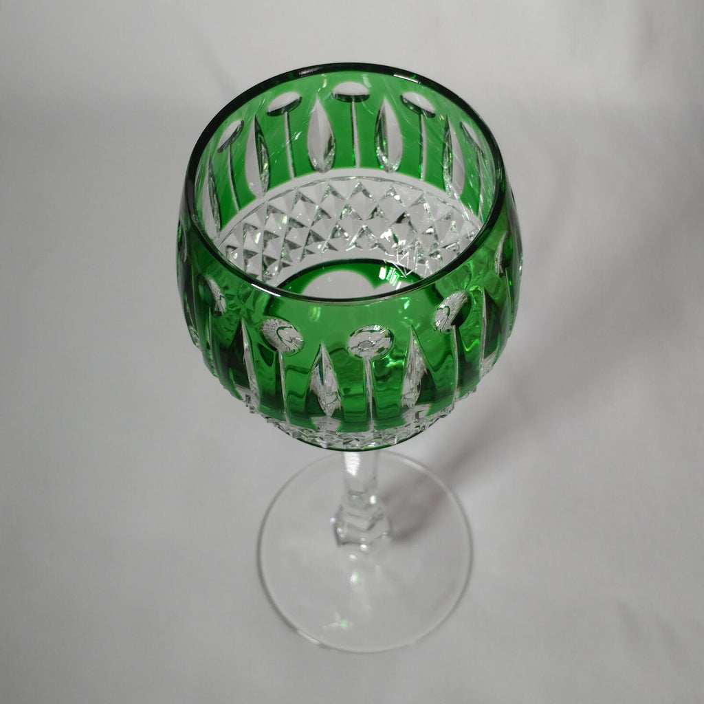 FABERGE XENIA IMPERIAL EMERALD GREEN  CRYSTAL GOBLET | SINGLE