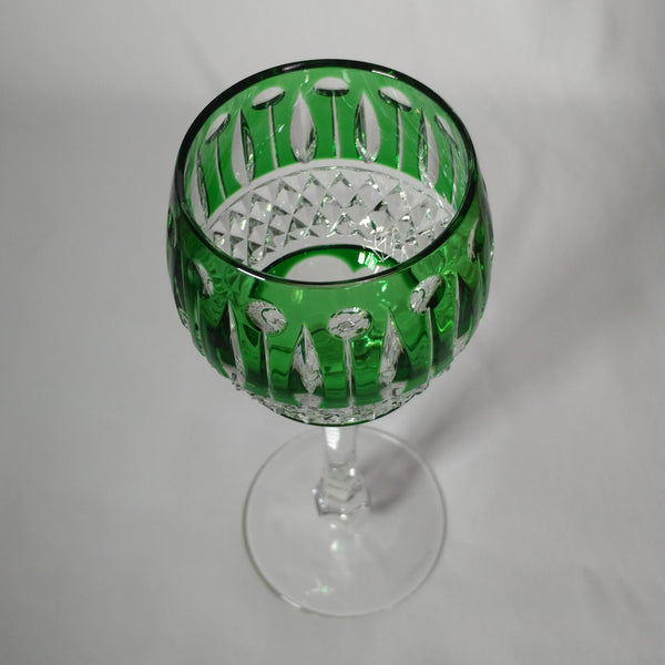 FABERGE XENIA IMPERIAL EMERALD GREEN  CRYSTAL GOBLET | SINGLE