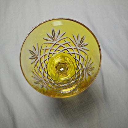 Faberge Odessa Yellow Crystal Glass