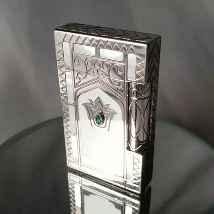 S.T. Dupont Taj Mahal Limited Edition  Platinum and Mother-of-Pearl Lighter