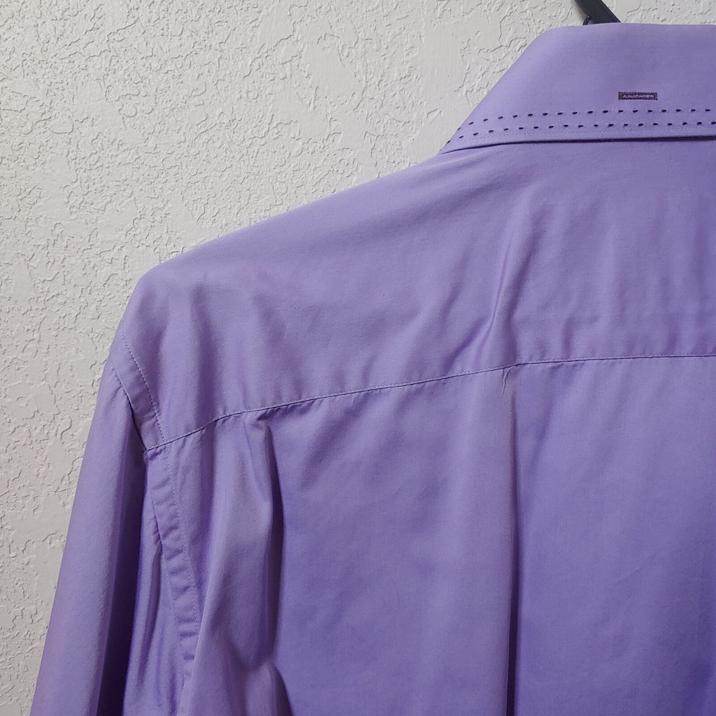 Bertigo | Men's Purple Long sleeve Button down Casual Shirt