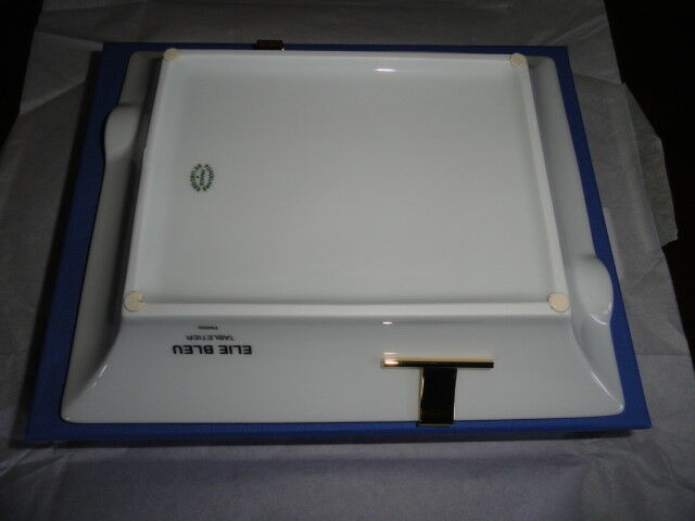 Elie Bleu Casa Collection Porcelain Ashtray with Gold Plated rests
