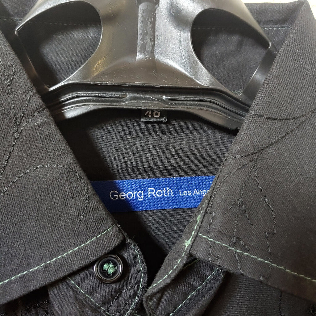 Georg Roth | Los Angeles | Men's Black Long sleeve Button down Casual Shirt