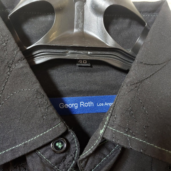 Georg Roth | Los Angeles | Men's Black Long sleeve Button down Casual Shirt