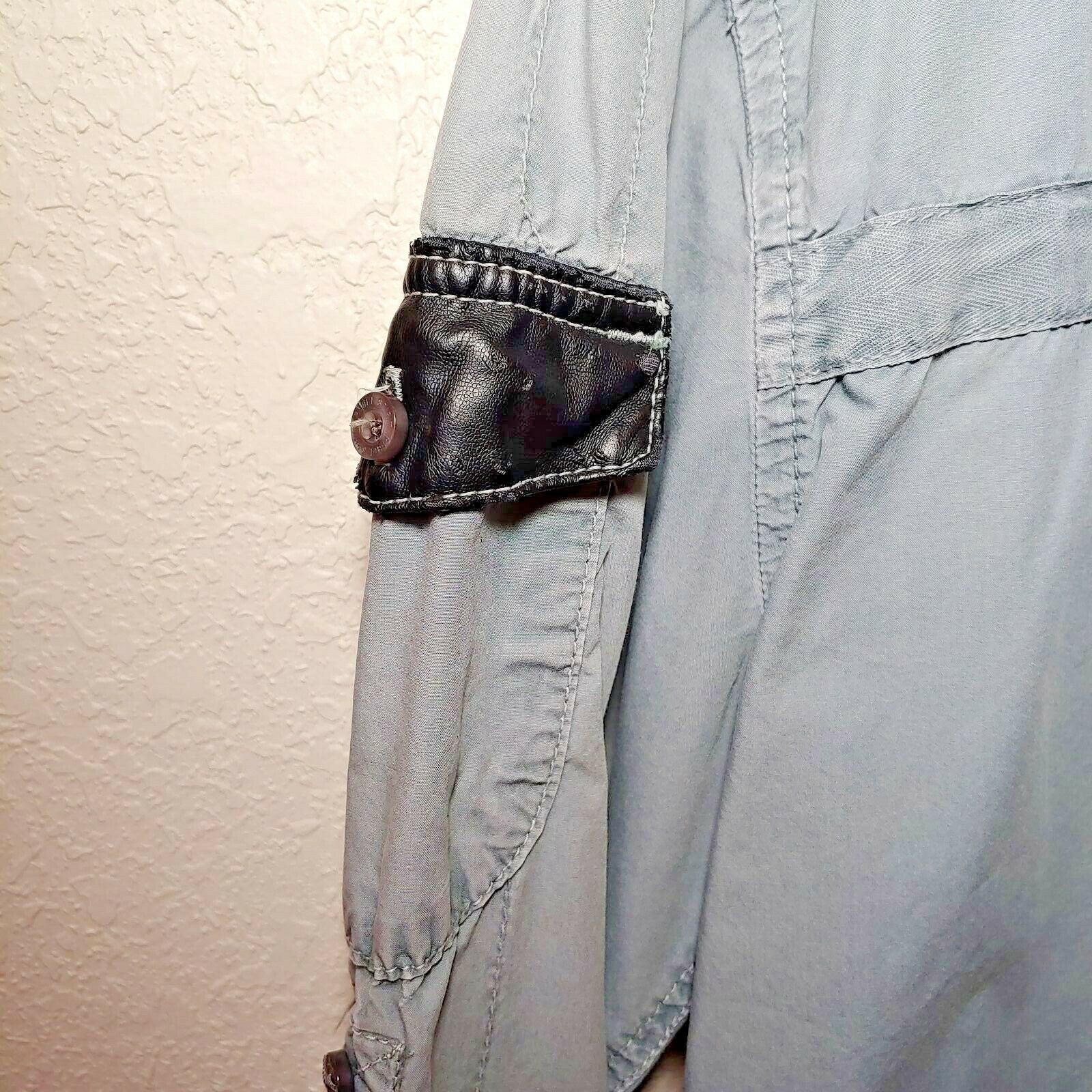 Rebel Spirit Gray Brigade Men's Medium Button-Down Long sleeve Shirt