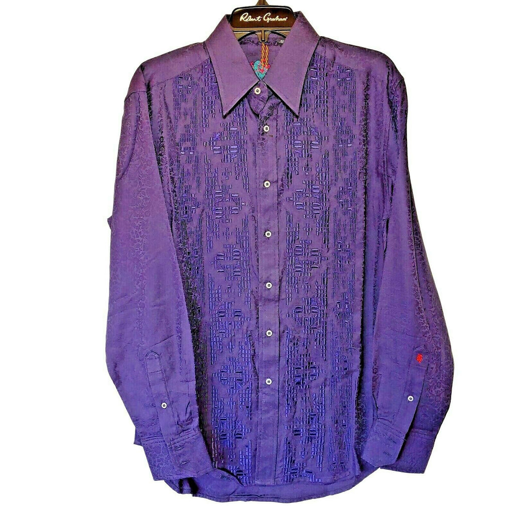 Robert Graham Colorful Long Sleeve Button-Down Shirt - Men's Medium