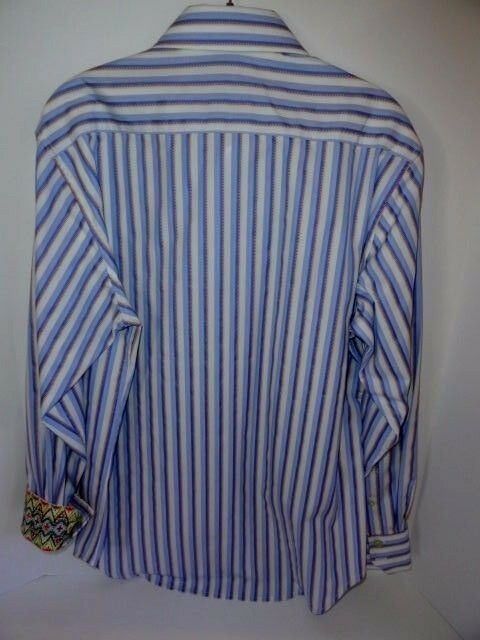 Robert Graham Fine Stripe Long Sleeve Shirt Size Medium