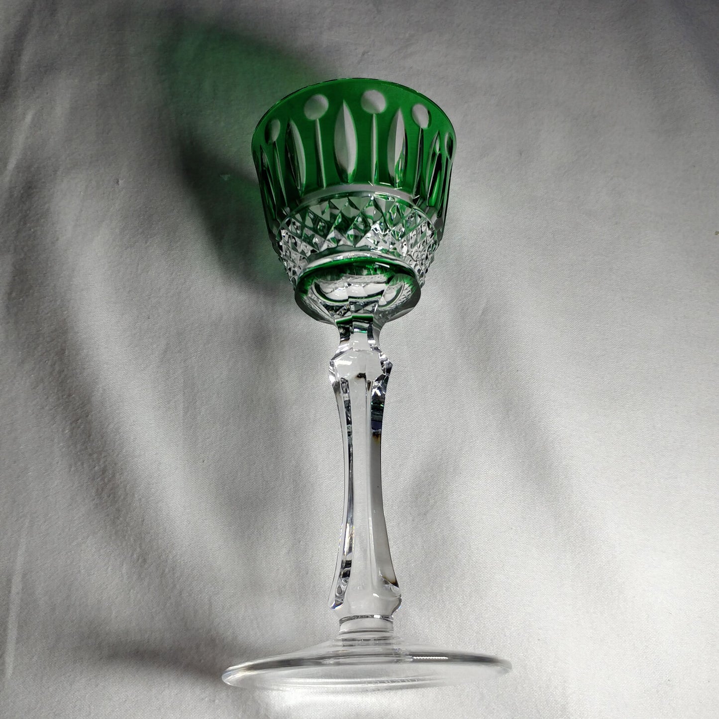 Faberge Xenia Emerald Green Crystal Glass