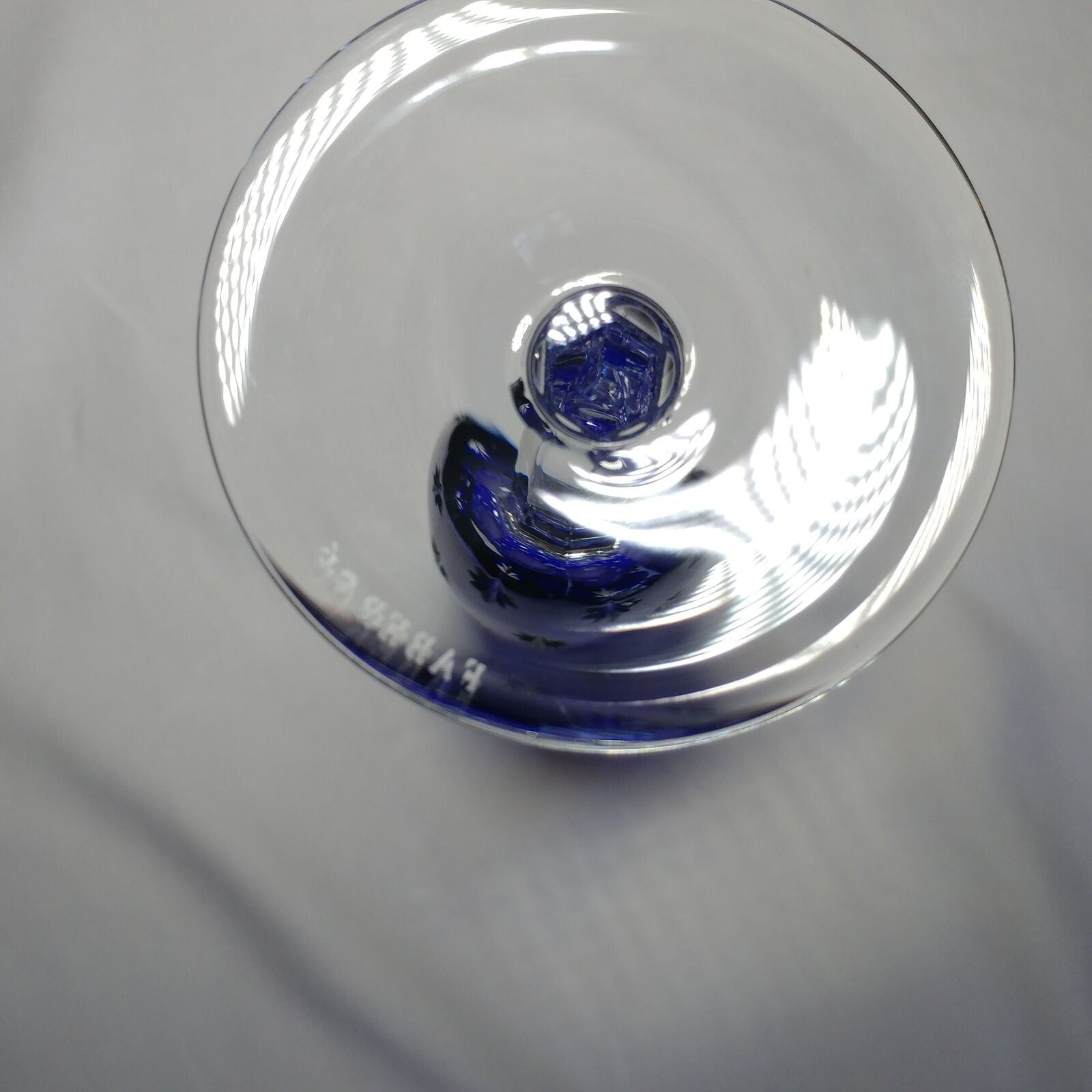 Faberge Galaxy Cobalt Bleu Crystal Flute Glass