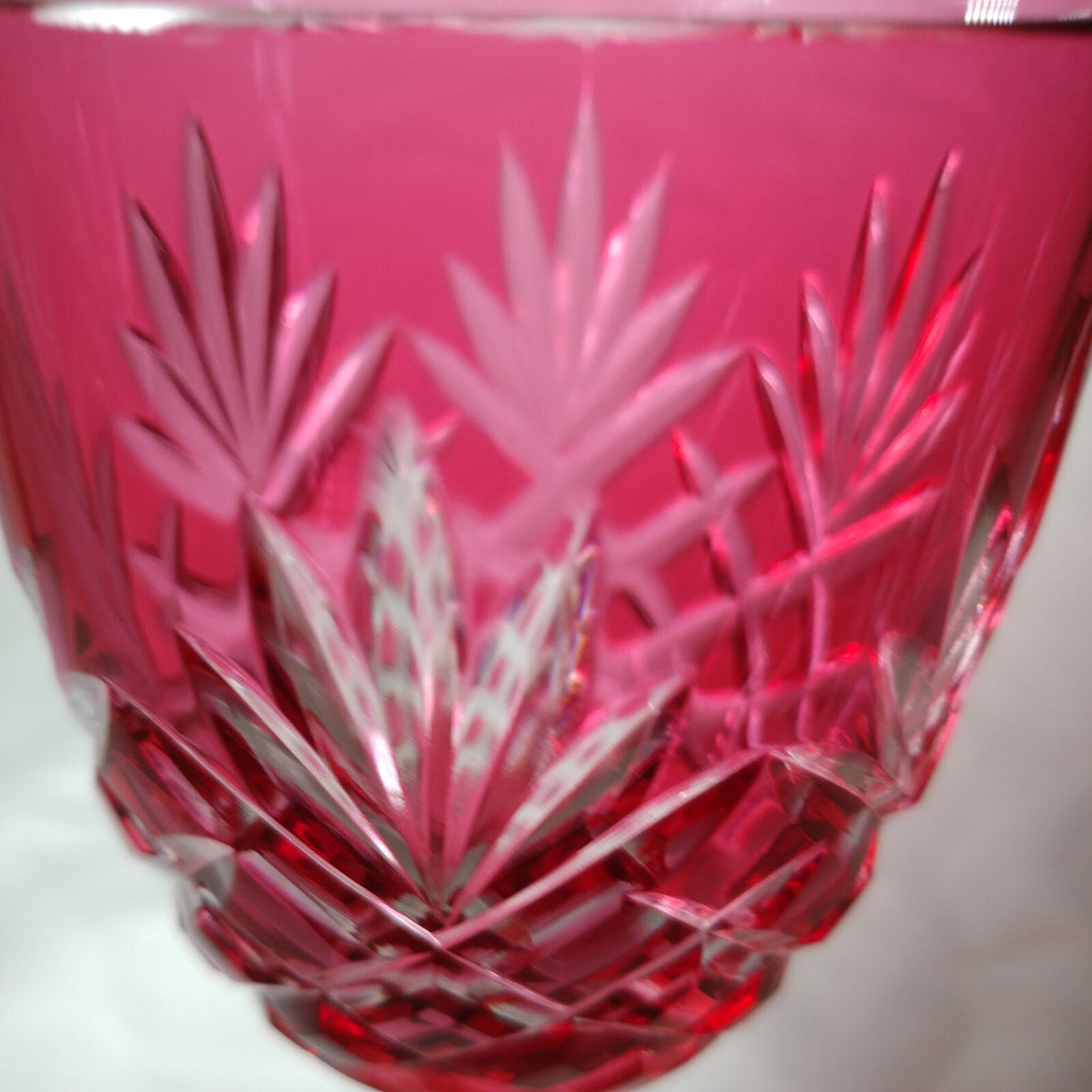 Faberge Odessa Cranberry Crystal Glass