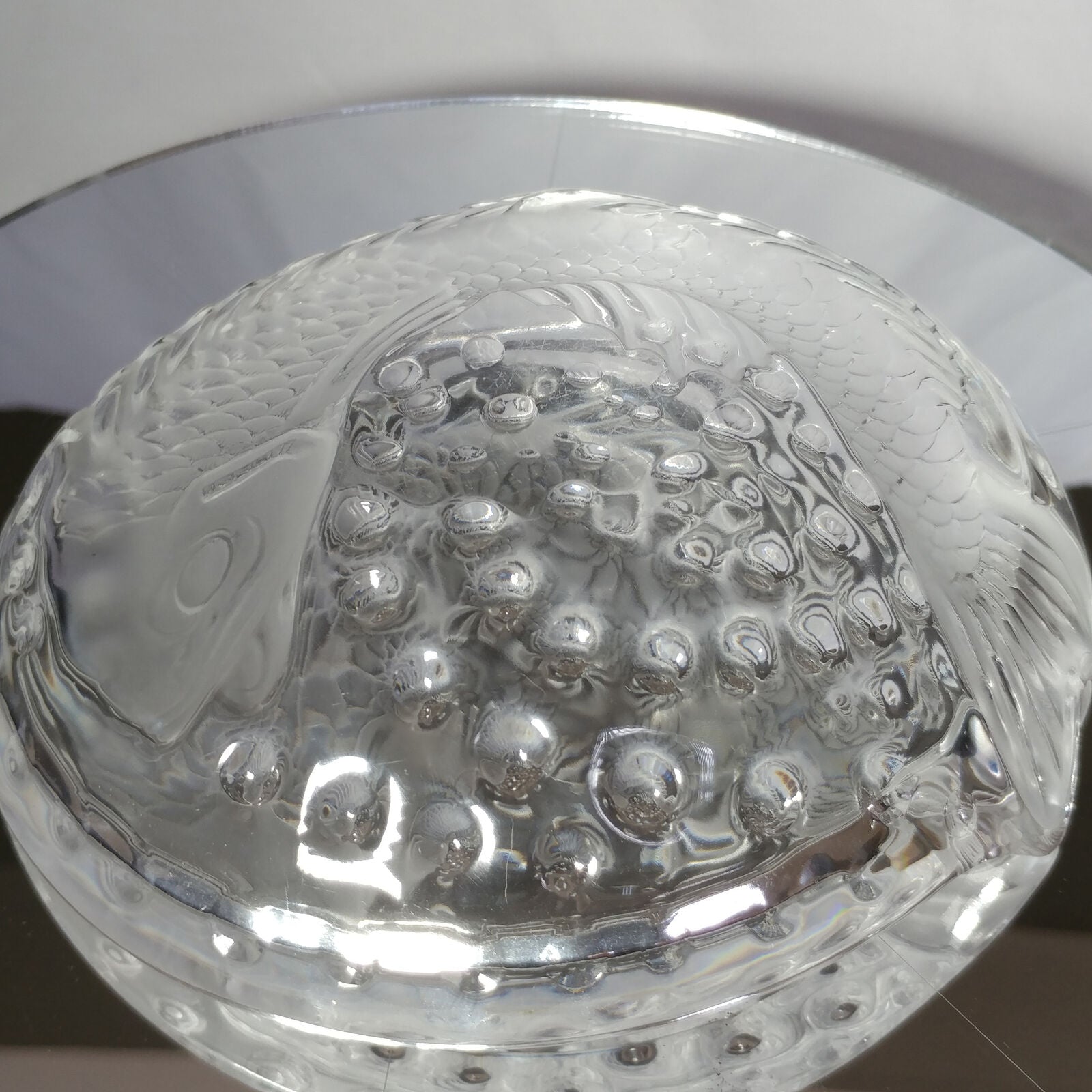 Lalique Concarneau KOI FISH 6” Bowl (Cigar Ashtray) Signed Authentic 6"