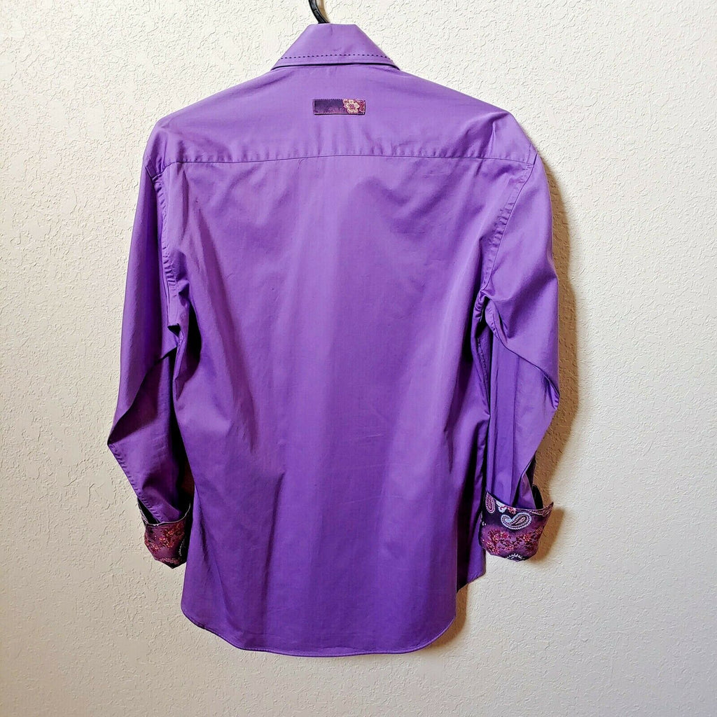 Deluxe Collection | Men's Purple Long sleeve Button down Casual Shirt | Sz. 3