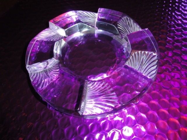 Lalique French Clear Crystal Art Deco Ashtray — New in Box