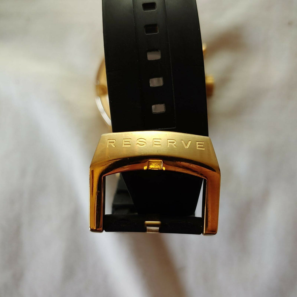 INVICTA SUBAQUA SPECIALTY MENS QUARTZ 52MM GOLD CASE STAINLESS STEEL DIAL