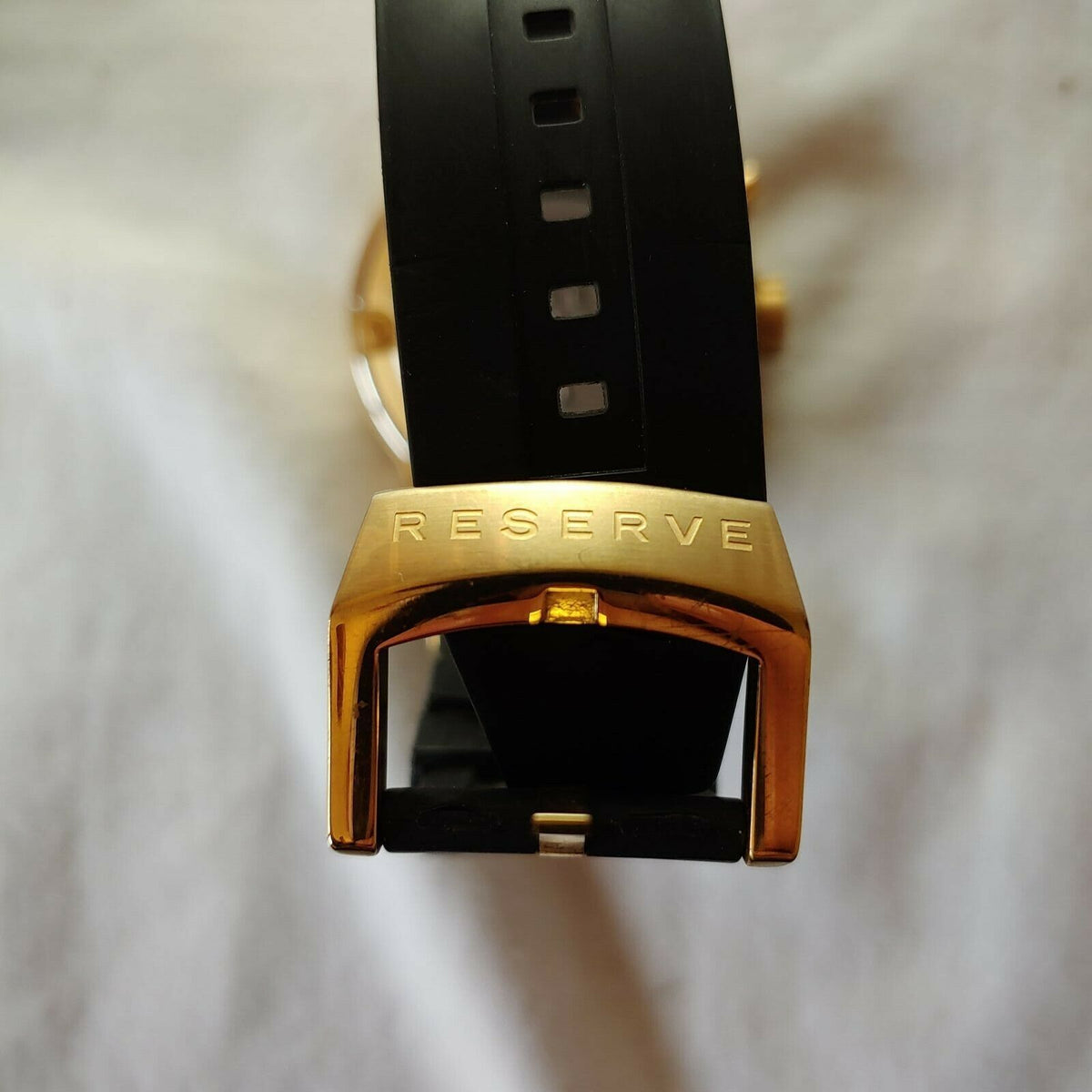 INVICTA SUBAQUA SPECIALTY MENS QUARTZ 52MM GOLD CASE STAINLESS STEEL DIAL