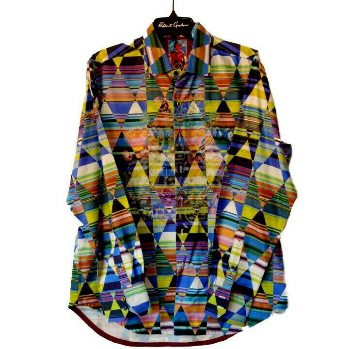 Robert Graham - Colorful Long Sleeve - Men's Medium Button Down Classic Fit