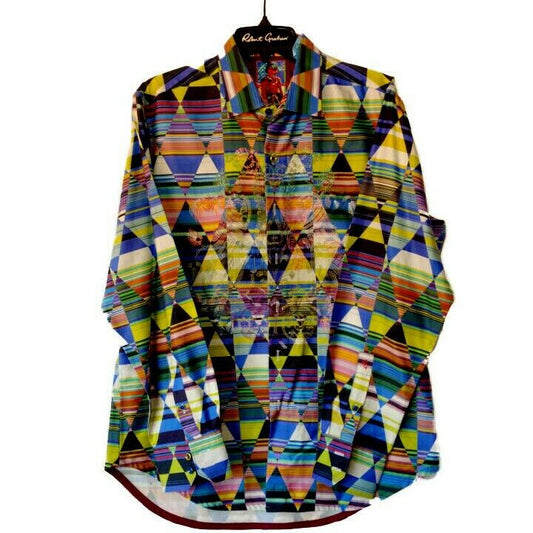 Robert Graham - Colorful Long Sleeve - Men's Medium Button Down Classic Fit