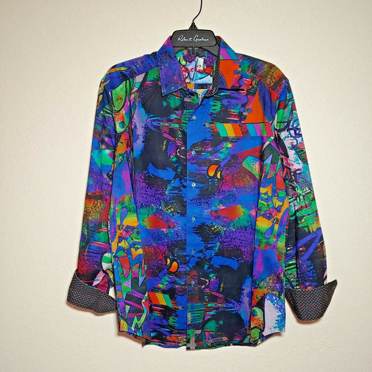 Robert Graham - Colorful Long Sleeve - Men's Medium Button Down Classic Fit