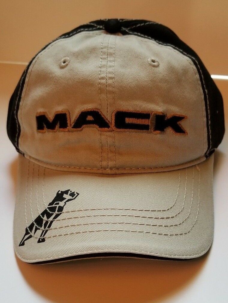 Mack Trucks Black & Tan Canvas  Baseball Cap