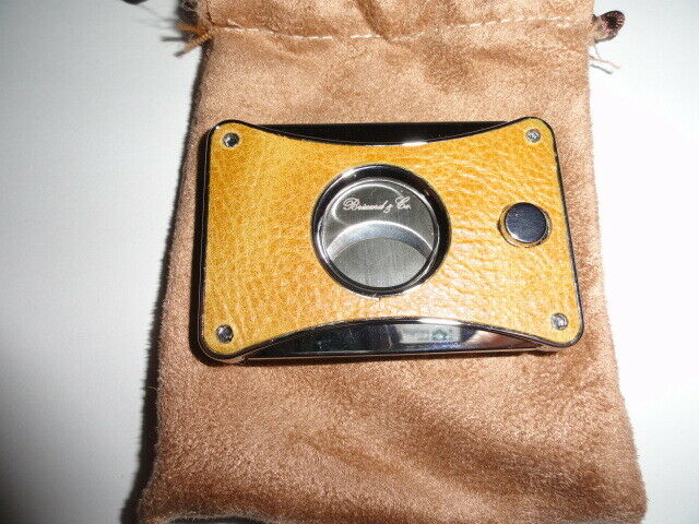 Brizard and Co. - "Elite Series 2" Cutter - Blue Ostrich and Camel Color Leather