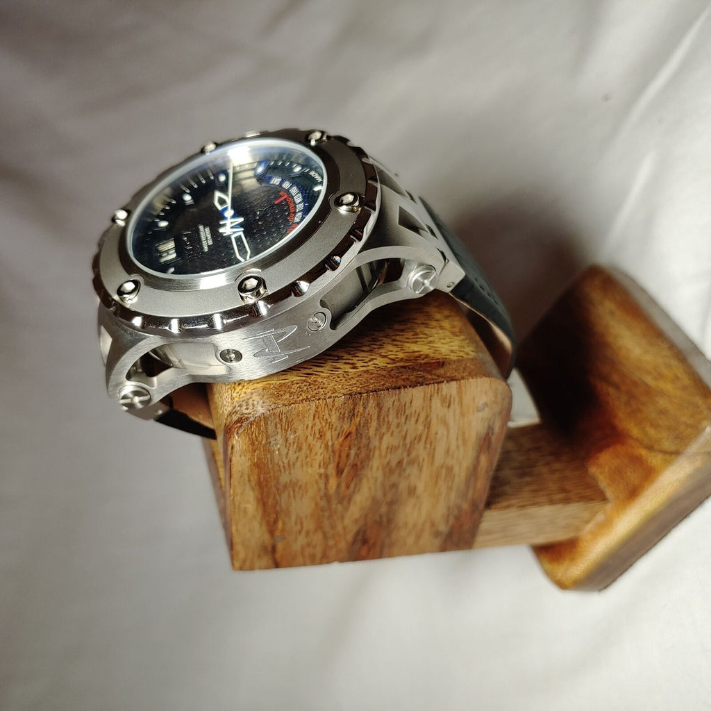 Invicta Subaqua Specialty Quartz Watch – Stainless Steel Case & Black Leather Band