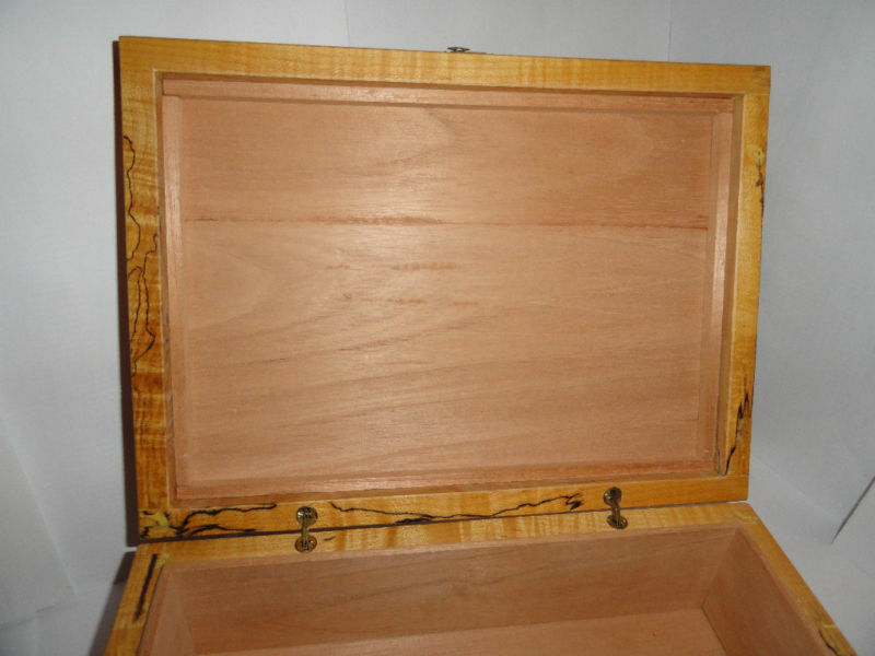 Custom Exotic Wood Humidor 50 count capacity 12" L x 8.75" W x 4.5" H