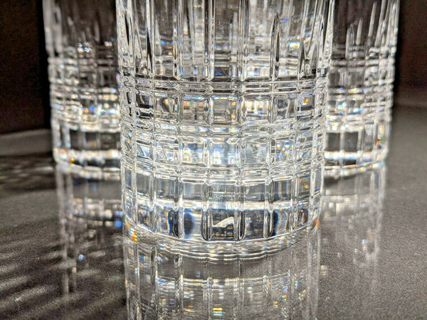 Faberge Atelier Clear Crystal Collection Tall Glasses  5 3/8" H x 2 3/4" W