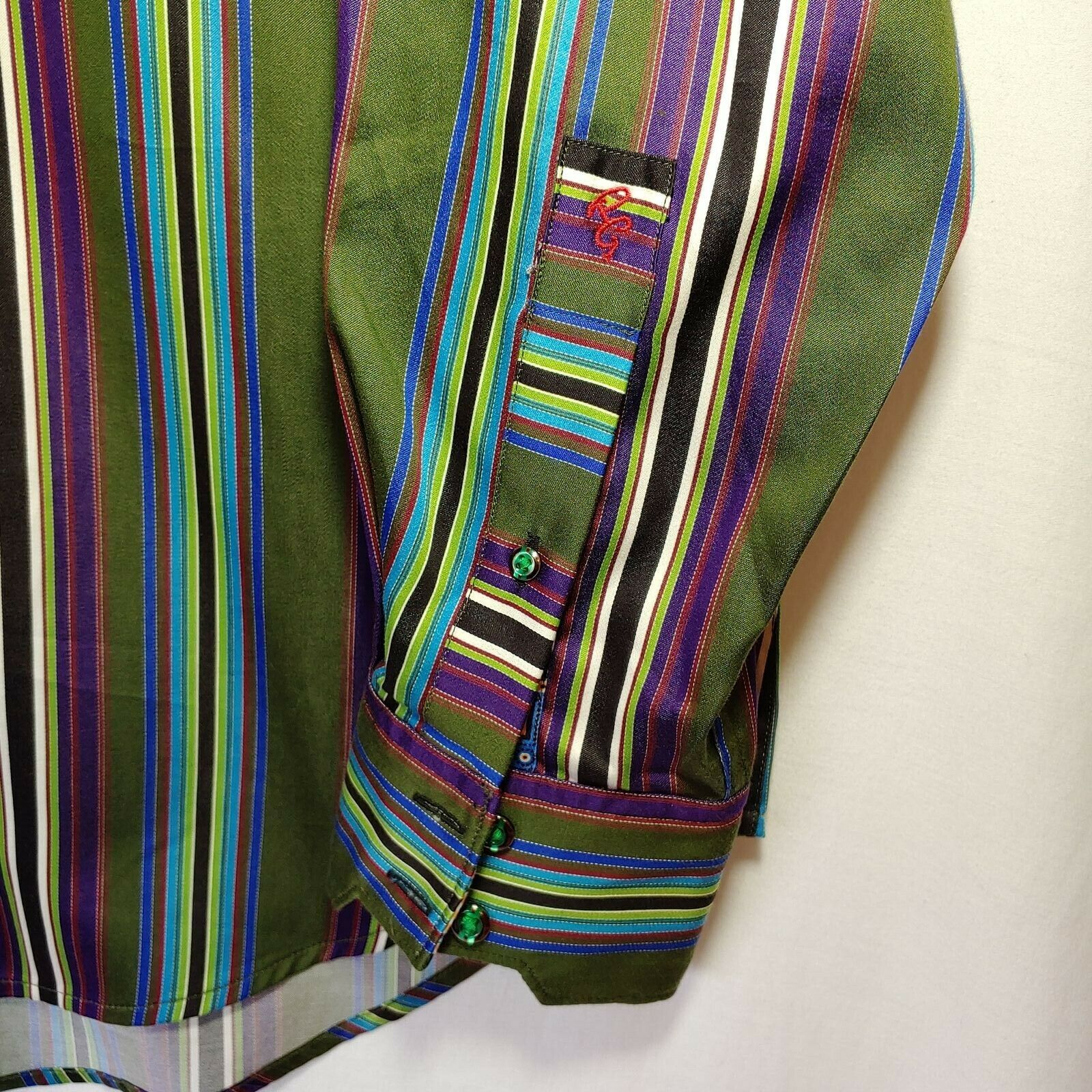 Robert Graham - Colorful Long Sleeve - Men's Medium Button Down Classic Fit