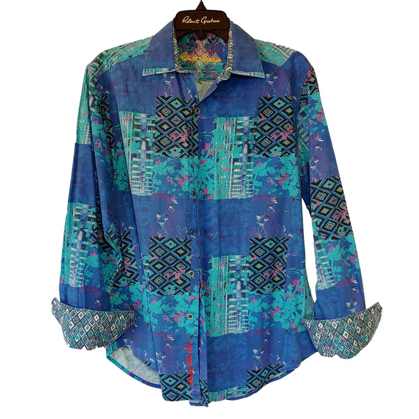 Robert Graham - Colorful Long Sleeve - Men's Large  Button Down Classic Fit